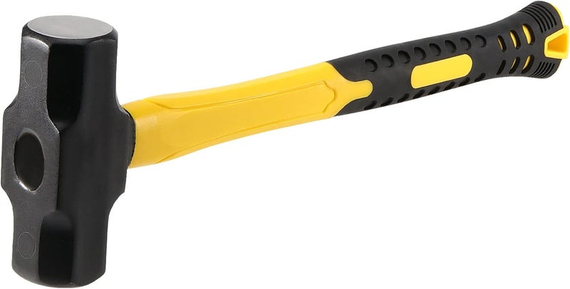 MANCHAP 2 PCS 16 Inch 4 Lbs Sledge Hammer, Mini Club Hammer with with Fiberglass Handle, 4 Pound Drilling Crack Hammer for Demolition and Construction,black yellow - Image 4